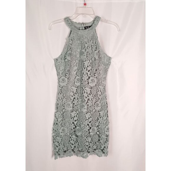 Lulus Love Poem Sage Green Lace Mini Dress Women’s Size M Wedding Party - Picture 1 of 7